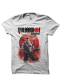Bloodshot Half Sleeve White T-Shirt Hoodie, Sweatshirt | CoreVibeTees.com
