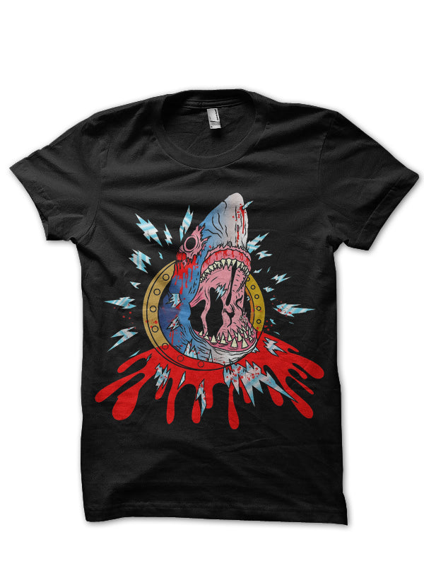 Bloody Shark Black T-Shirt Hoodie, Sweatshirt | CoreVibeTees.com