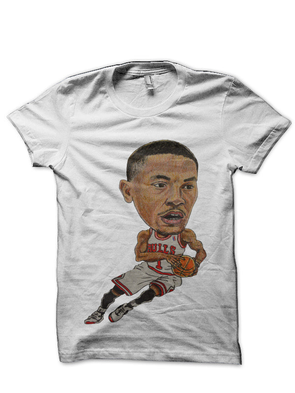 Rose Caricature White T-Shirt Hoodie, Sweatshirt | CoreVibeTees.com
