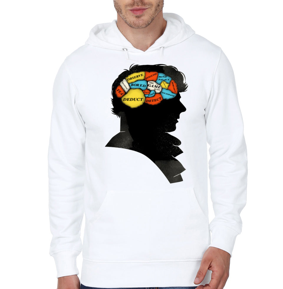 Bored Sherlock White Hoodie T-Shirts, Sweatshirt | CoreVibeTees.com