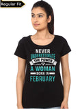 Never Underestimate The Power Of Woman Born In February Girls Top T-Shirts, Hoodie, Sweatshirt | CoreVibeTees.com