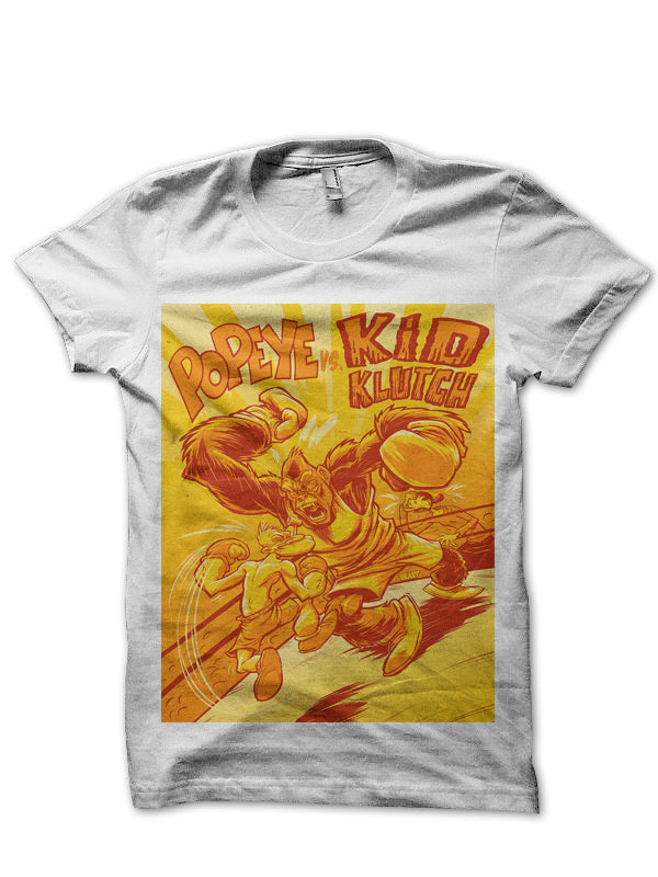 Boxer Popeye White Tee Hoodie, Sweatshirt | CoreVibeTees.com