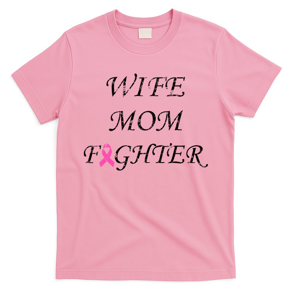 Breast Cancer Wife Mom Fighter T-Shirt Hoodie, Sweatshirt | CoreVibeTees.com