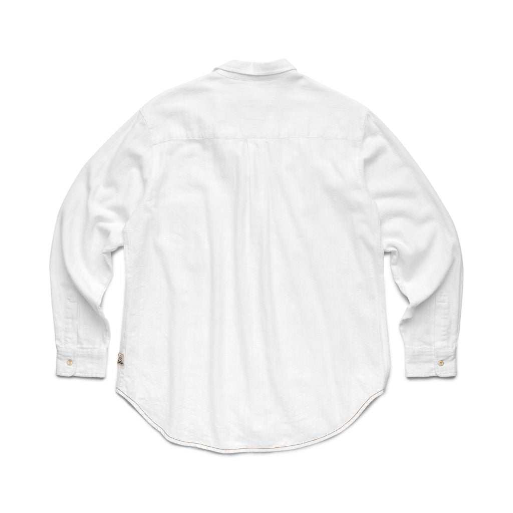 Bri Relaxed Cotton Slub Shirt - White Hoodie, Sweatshirt | CoreVibeTees.com (Image 4)