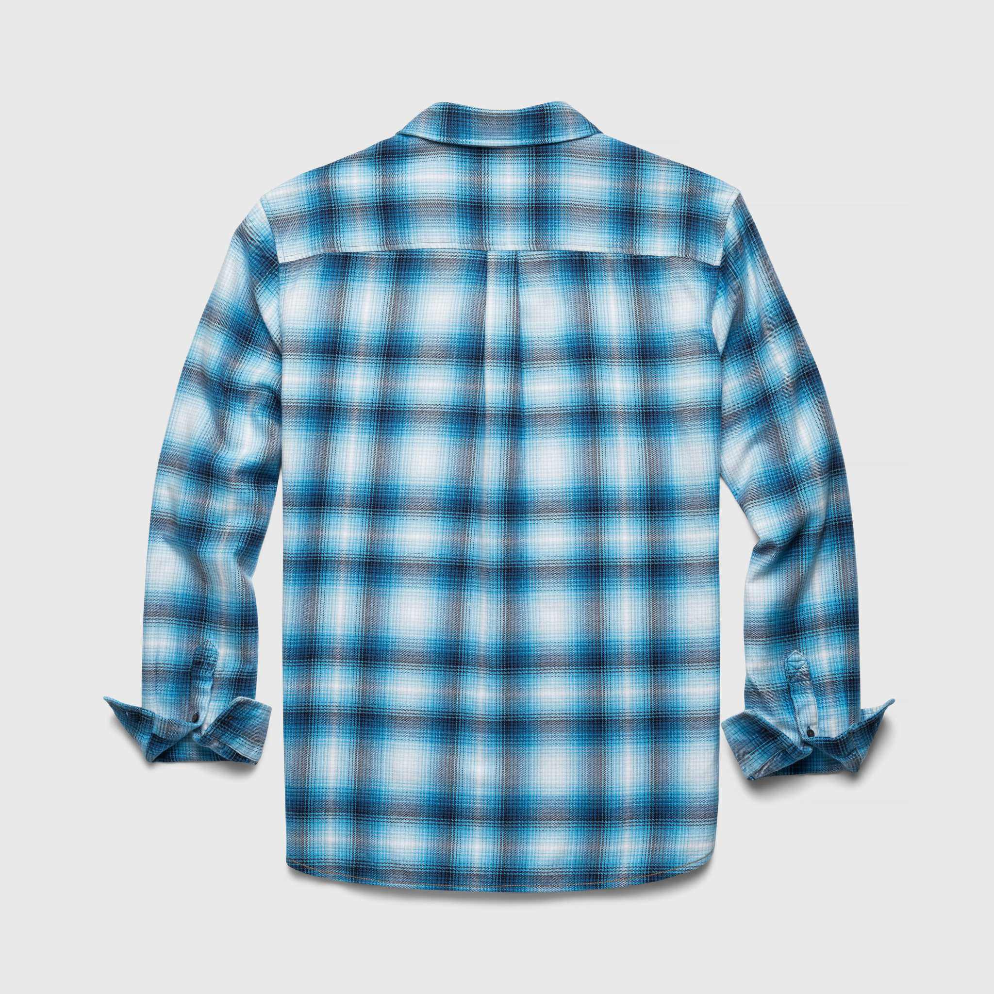 Brian Brushed Cotton Shirt - Blue Combo Hoodie, Sweatshirt | CoreVibeTees.com (Image 2)