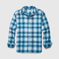 Brian Brushed Cotton Shirt - Blue Combo Hoodie, Sweatshirt | CoreVibeTees.com (Image 1)