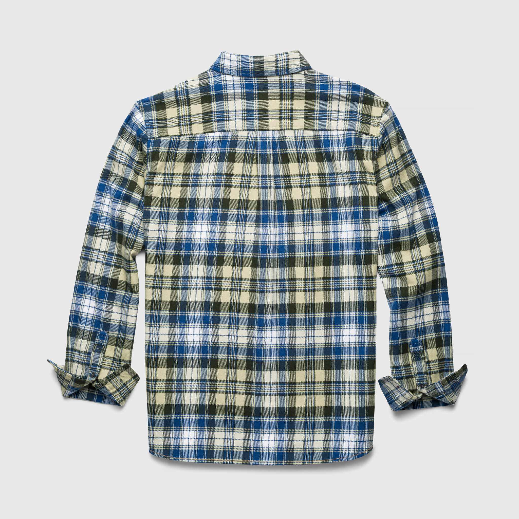 Brian Brushed Cotton Shirt - Green Combo Hoodie, Sweatshirt | CoreVibeTees.com (Image 2)