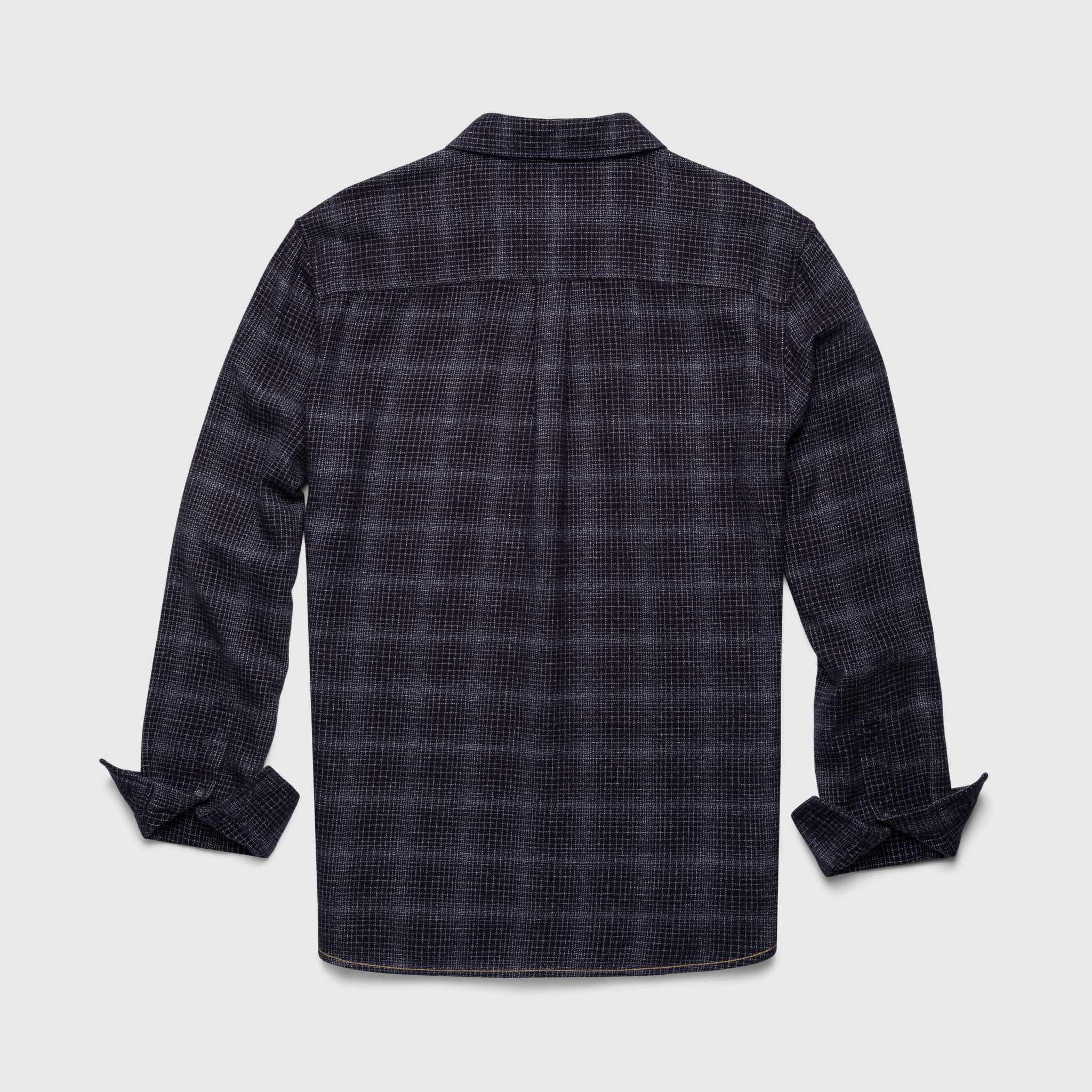 Brian Brushed Plaid Shirt - Navy Plaid Hoodie, Sweatshirt | CoreVibeTees.com (Image 2)