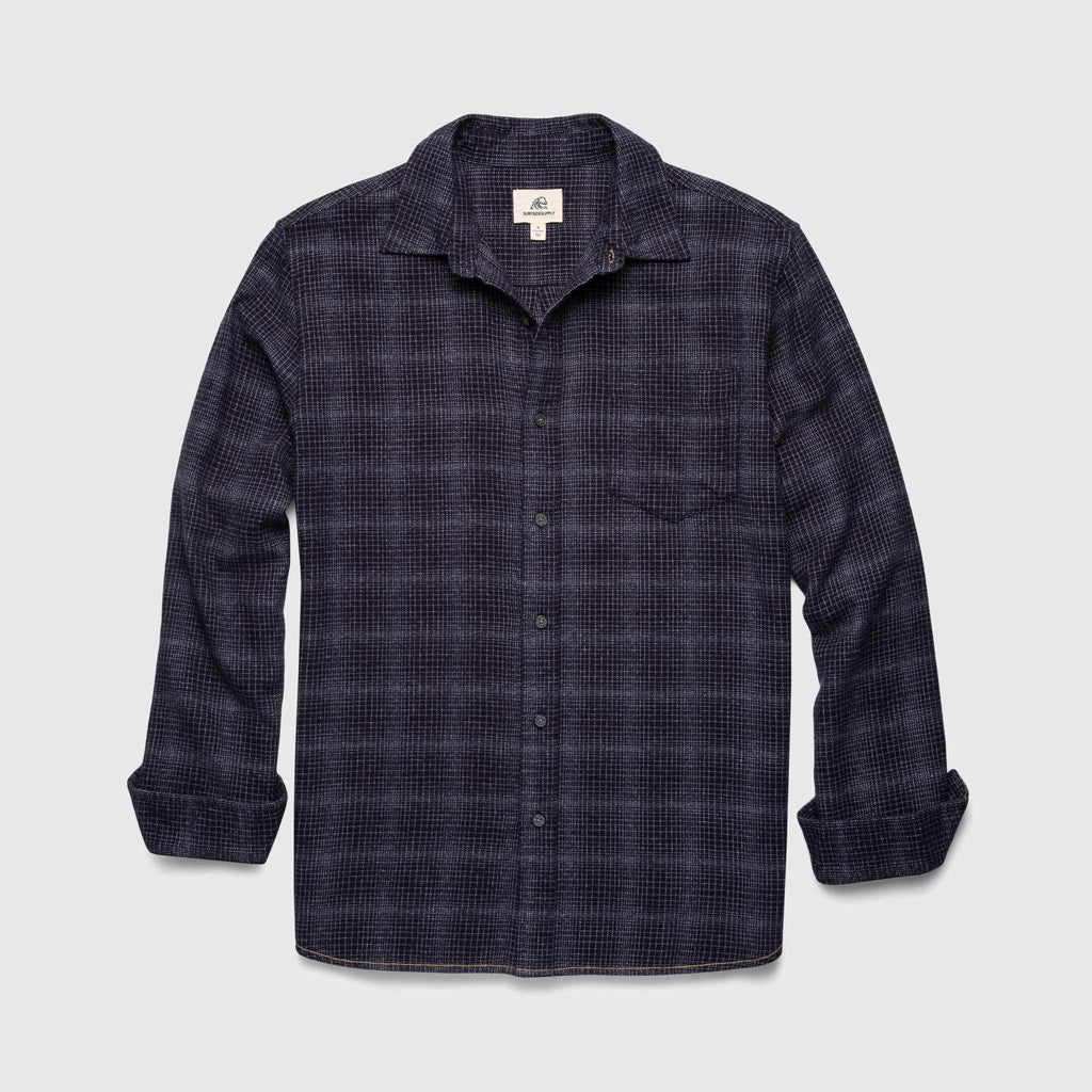 Brian Brushed Plaid Shirt - Navy Plaid Hoodie, Sweatshirt | CoreVibeTees.com (Image 1)