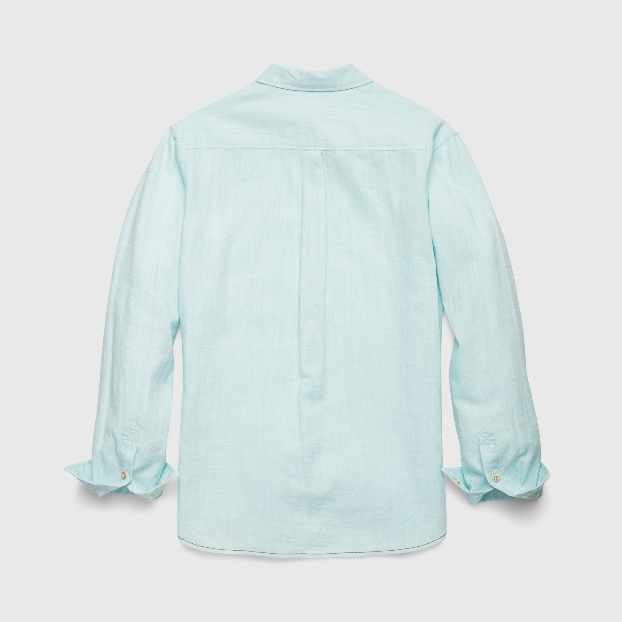 Brian Button Collar Slub Shirt - Green Hoodie, Sweatshirt | CoreVibeTees.com (Image 2)