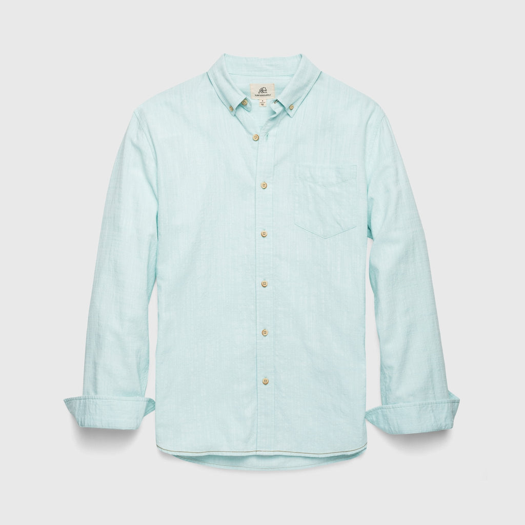 Brian Button Collar Slub Shirt - Green Hoodie, Sweatshirt | CoreVibeTees.com (Image 1)