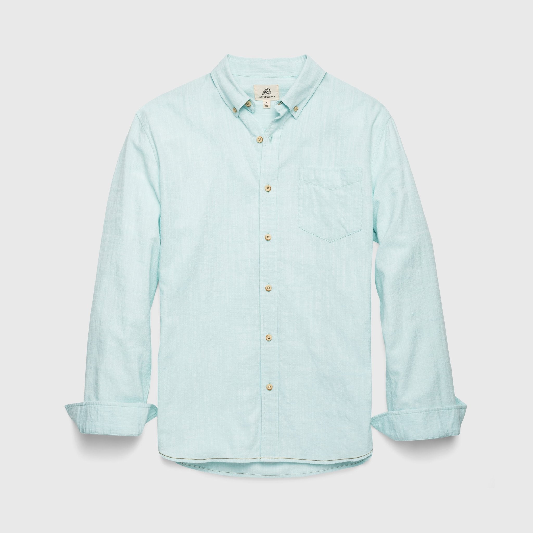 Brian Button Collar Slub Shirt - Green Hoodie, Sweatshirt | CoreVibeTees.com (Image 1)
