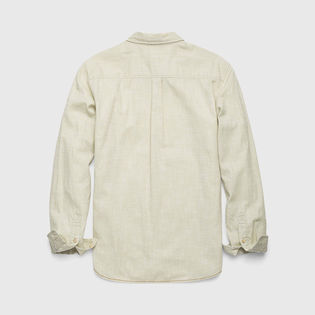 Brian Button Collar Slub Shirt - Olive Hoodie, Sweatshirt | CoreVibeTees.com (Image 2)