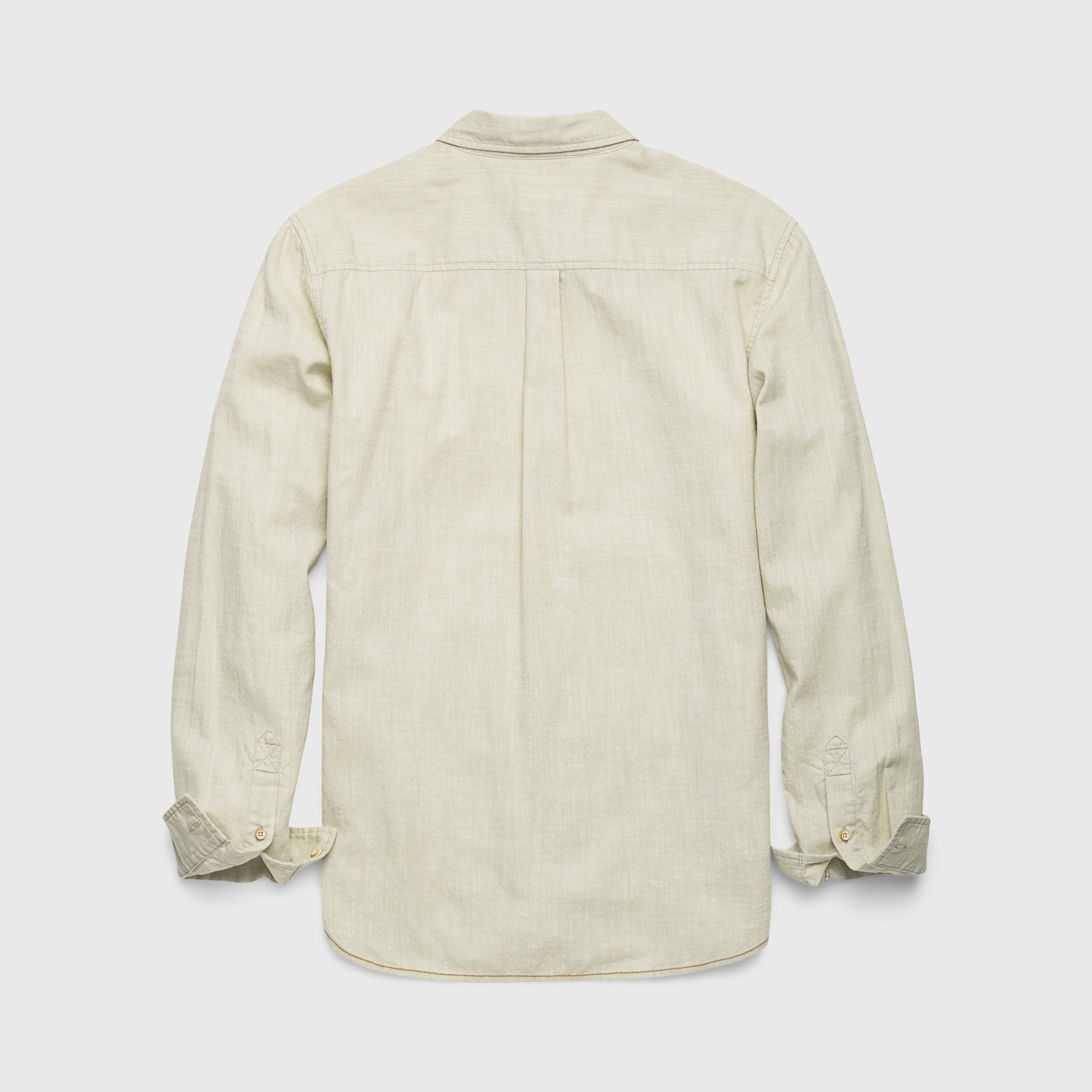 Brian Button Collar Slub Shirt - Olive Hoodie, Sweatshirt | CoreVibeTees.com (Image 2)