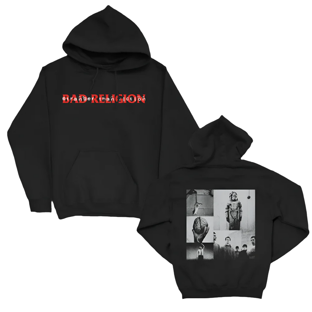 Stranger Than Fiction Pullover Hoodie (Black) T-Shirts, Sweatshirt | CoreVibeTees.com (Image 1)