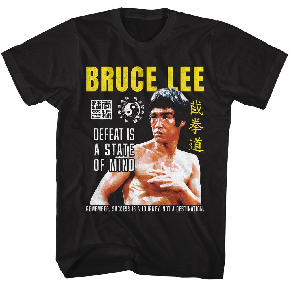 Bruce Lee - Defeat Is A State Of Mind Boyfriend Tee Hoodie, Sweatshirt | CoreVibeTees.com