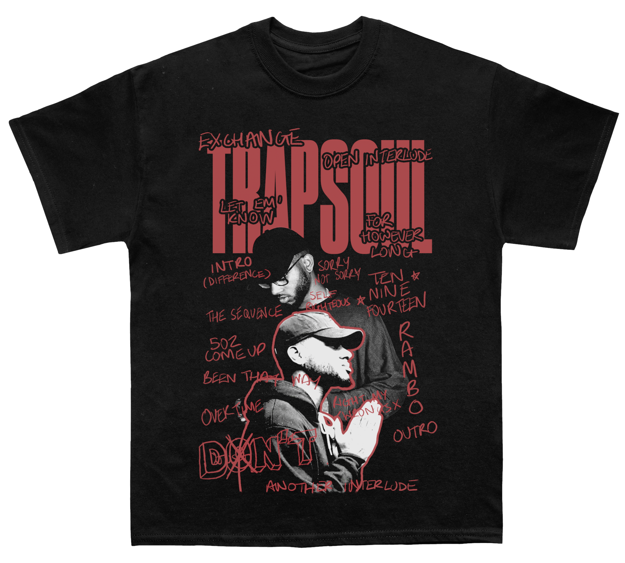 Bryson Tiller "Trapsoul" Sketchbook TEE Hoodie, Sweatshirt | CoreVibeTees.com (Image 1)