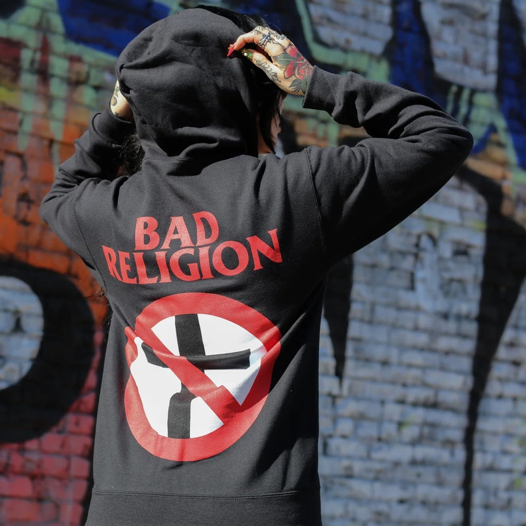 Logo Crossbuster Zip Up Hoodie (Black) T-Shirts, Sweatshirt | CoreVibeTees.com (Image 3)
