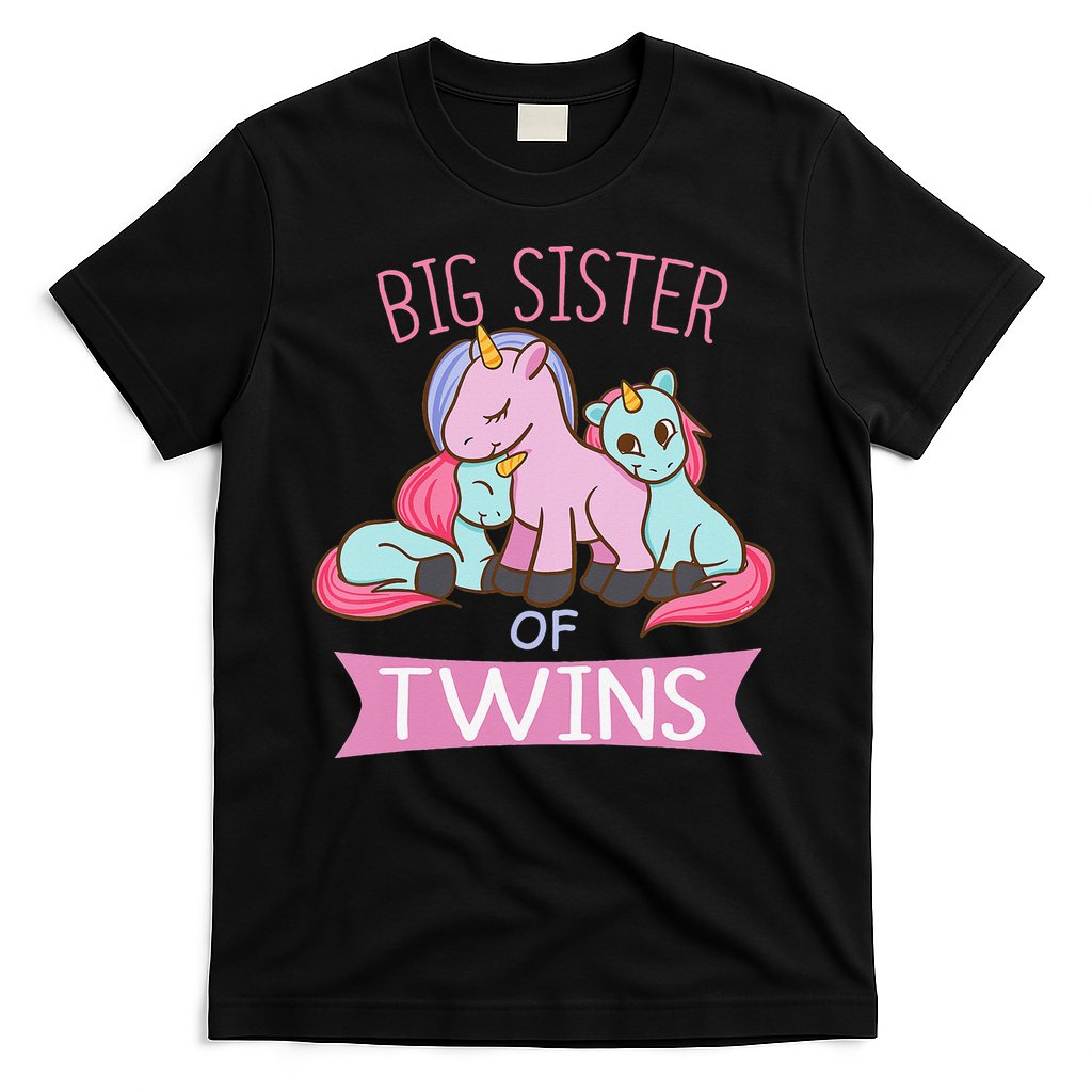 Big Sister of Twins Unicorn Twin T-Shirt Hoodie, Sweatshirt | CoreVibeTees.com