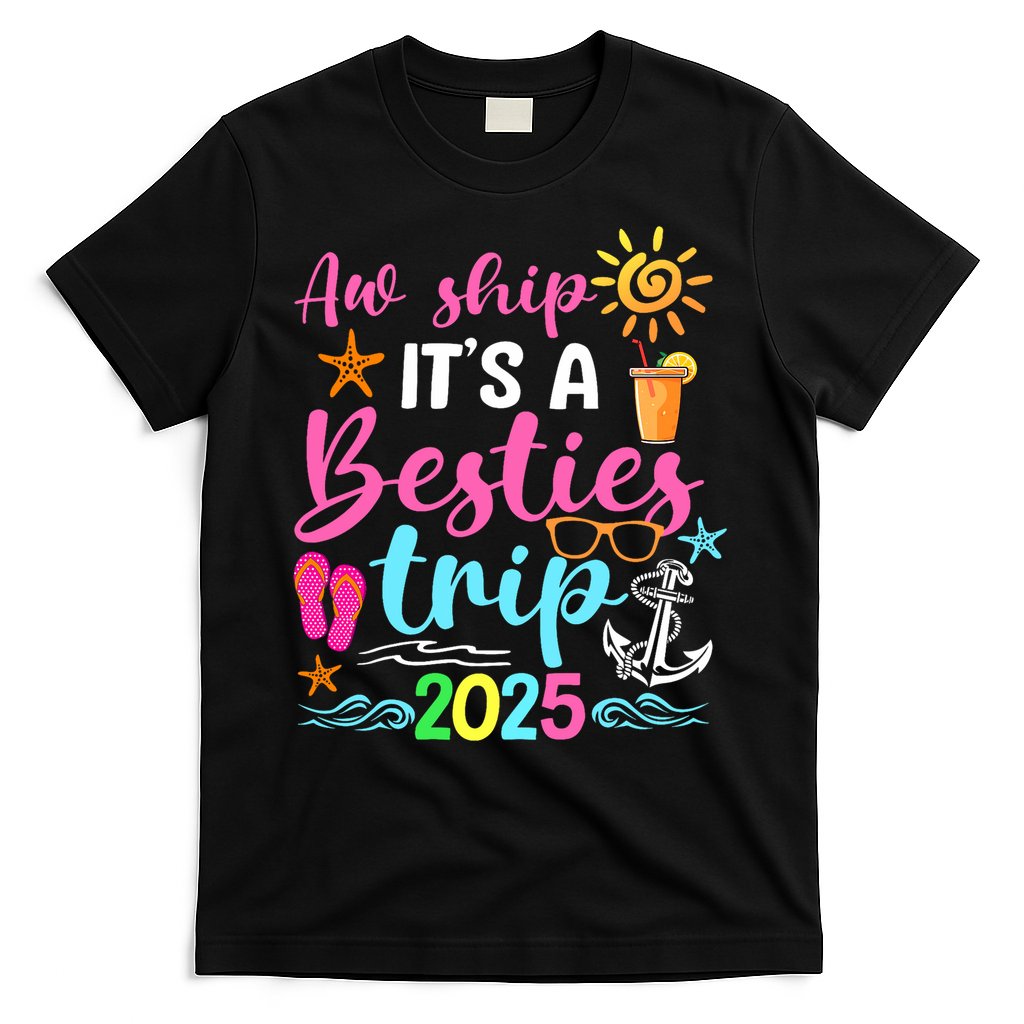 Besties Trip 2025 Friend Cruise Trip Summer Vacation T-Shirt Hoodie, Sweatshirt | CoreVibeTees.com
