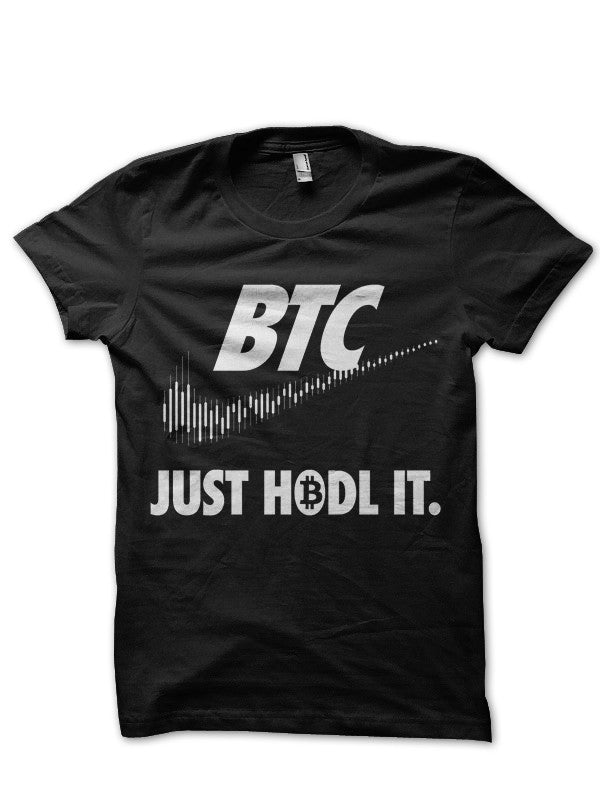 Bitcoin Just Hodl It Black T-Shirt Hoodie, Sweatshirt | CoreVibeTees.com