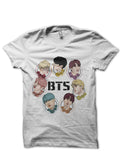 Bts Half Sleeve White T-Shirt Style001 Hoodie, Sweatshirt | CoreVibeTees.com