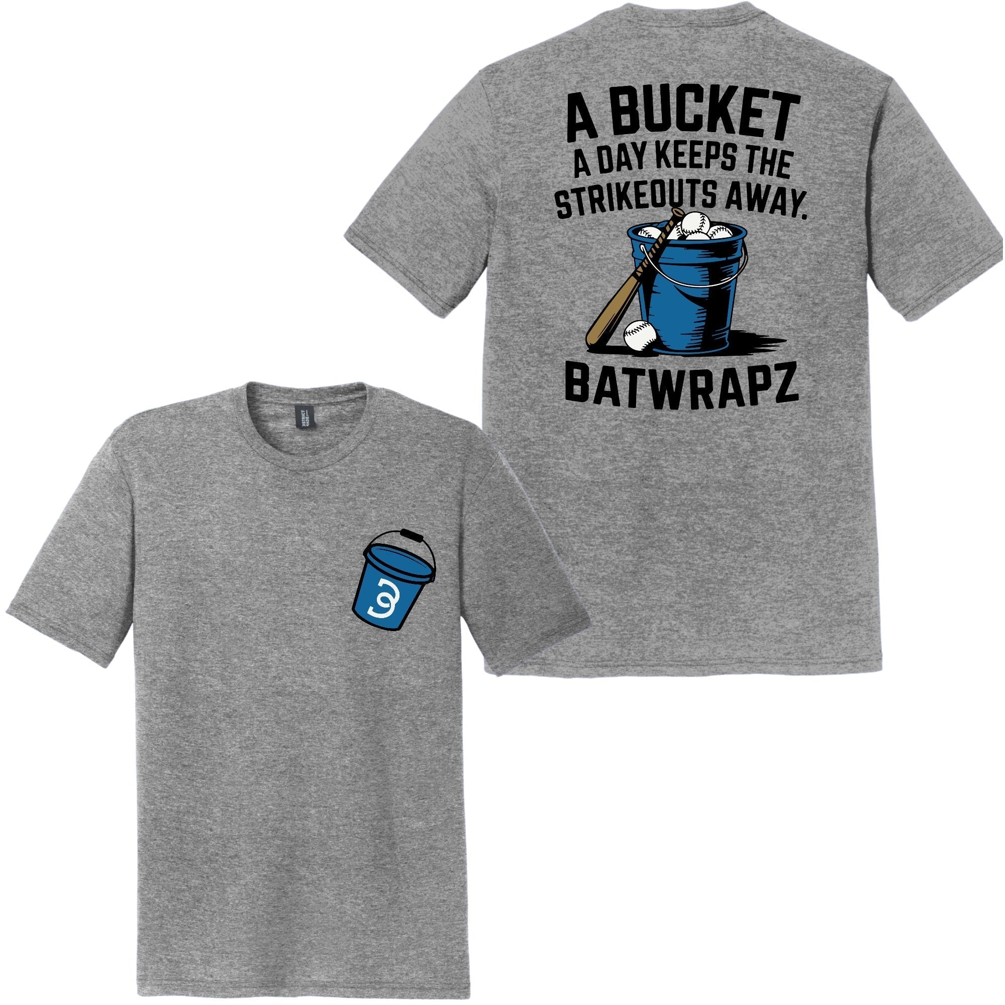 BatWrapz "Bucket A Day" Youth Tee - Gray Hoodie, Sweatshirt | CoreVibeTees.com (Image 1)