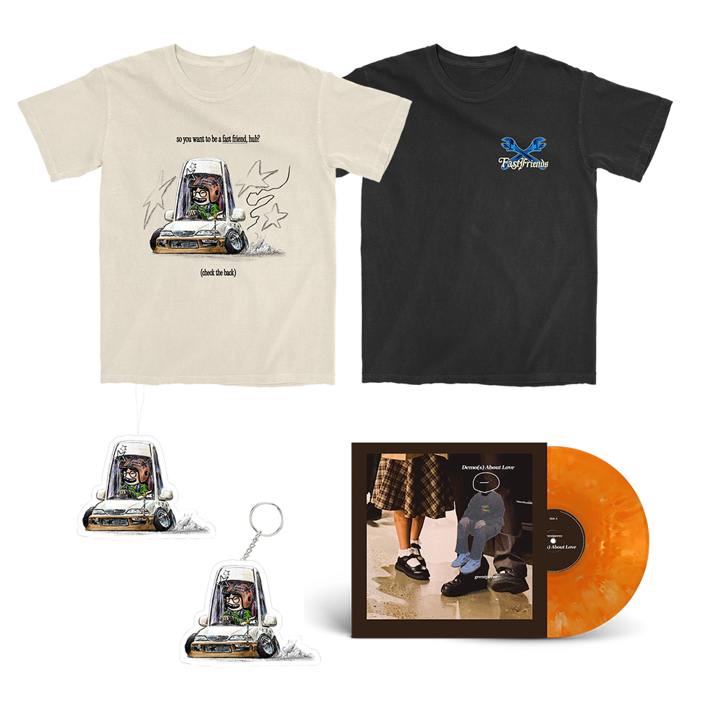 grentperez x Fast Friends Workshop Tee, Racing Tee, Air Freshener, Keychain & Demo(s) About Love Vinyl Bundle Hoodie,...
