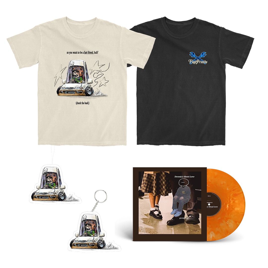 grentperez x Fast Friends Workshop Tee, Racing Tee, Air Freshener, Keychain & Demo(s) About Love Vinyl Bundle Hoodie,...