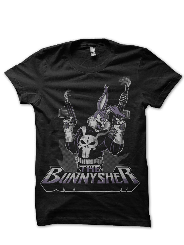 The Bunnysher Black T-Shirt Hoodie, Sweatshirt | CoreVibeTees.com