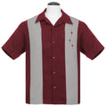 Three Star Panel Burgundy Bowling Shirt by Steady Clothing Hoodie, Sweatshirt | CoreVibeTees.com