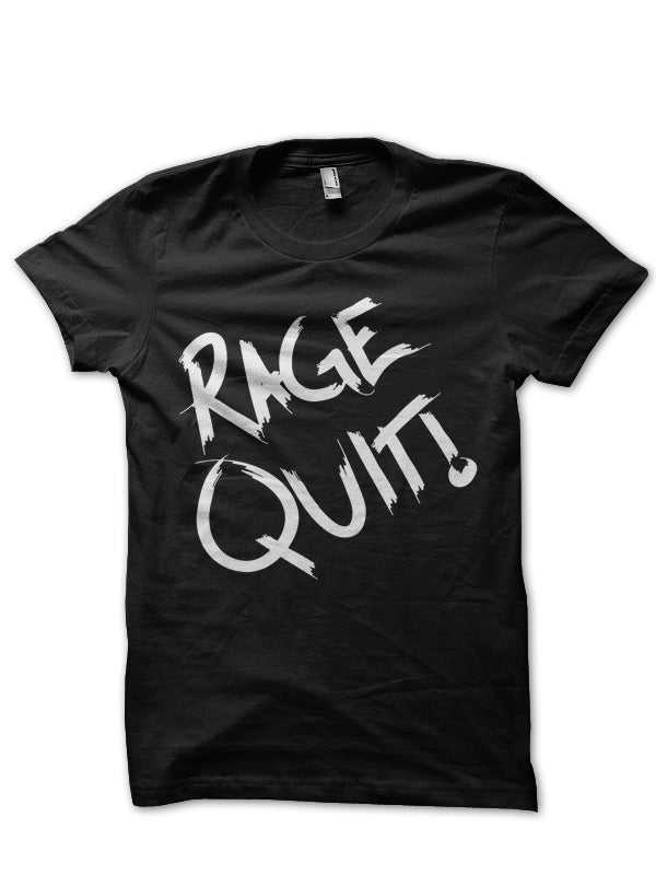 RAGE QUIT Black Half Sleeve T-Shirt Hoodie, Sweatshirt | CoreVibeTees.com