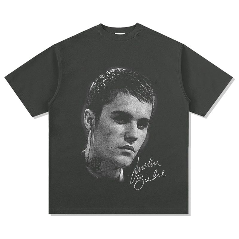 Justin Bieber Signature Tee Hoodie, Sweatshirt | CoreVibeTees.com (Image 2)