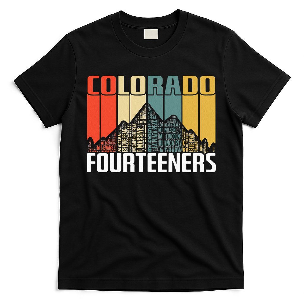 Colorado 14ers Hiking Fourteeners Retro Vintage Gift T-Shirt Hoodie, Sweatshirt | CoreVibeTees.com
