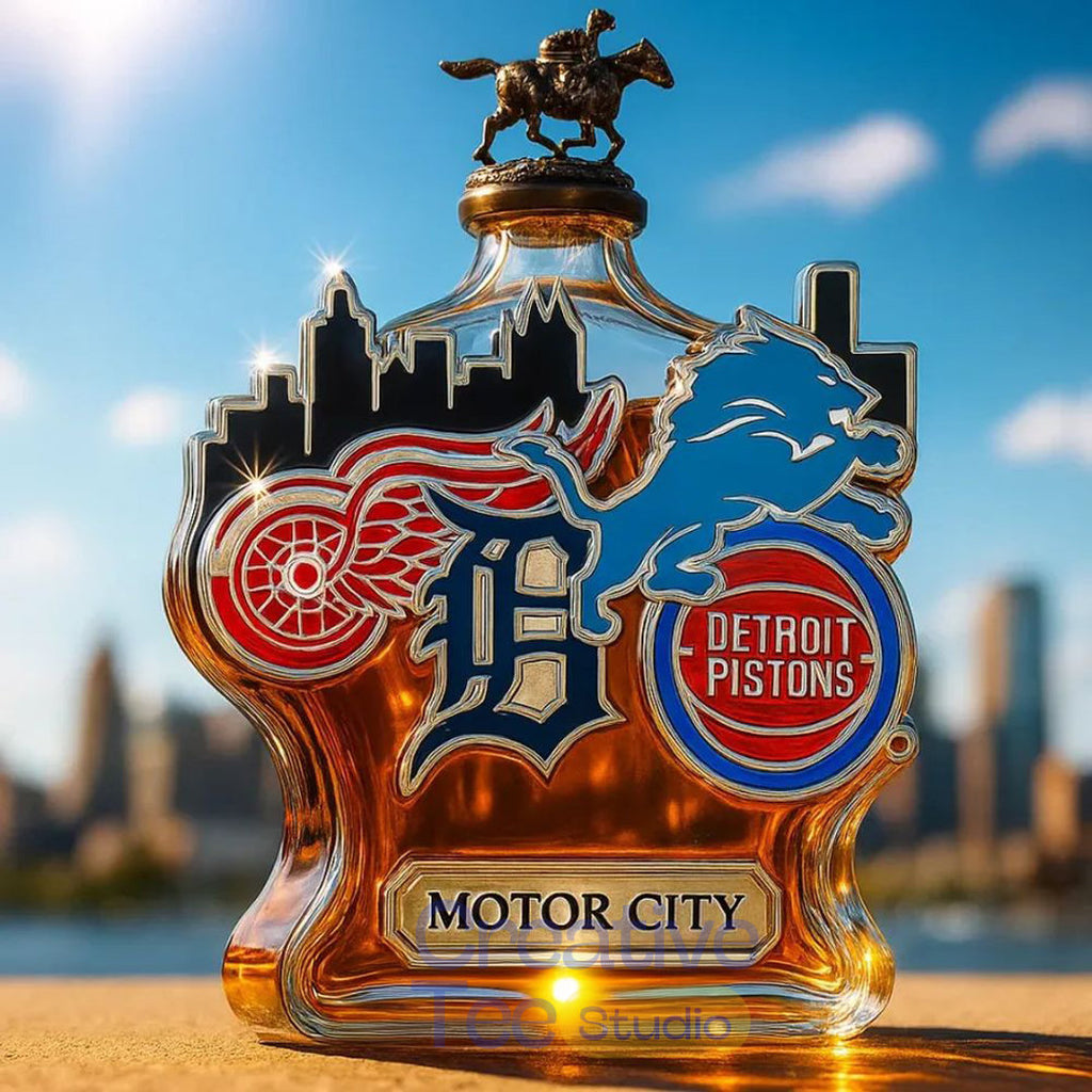 Detroit Sport Teams ‘Motor City’ Limited Edition Whiskey Bottle