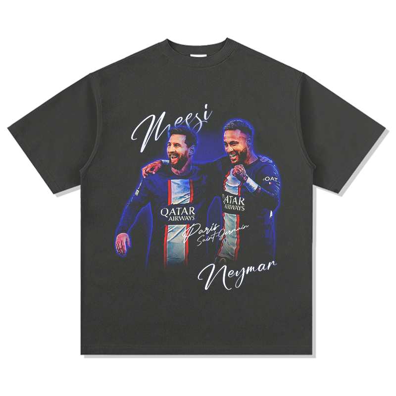 Messi, Neymar "Paris Saint-Germain" Tee Hoodie, Sweatshirt | CoreVibeTees.com (Image 2)