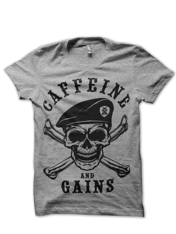 Caffeine And Gains T-Shirt Hoodie, Sweatshirt | CoreVibeTees.com