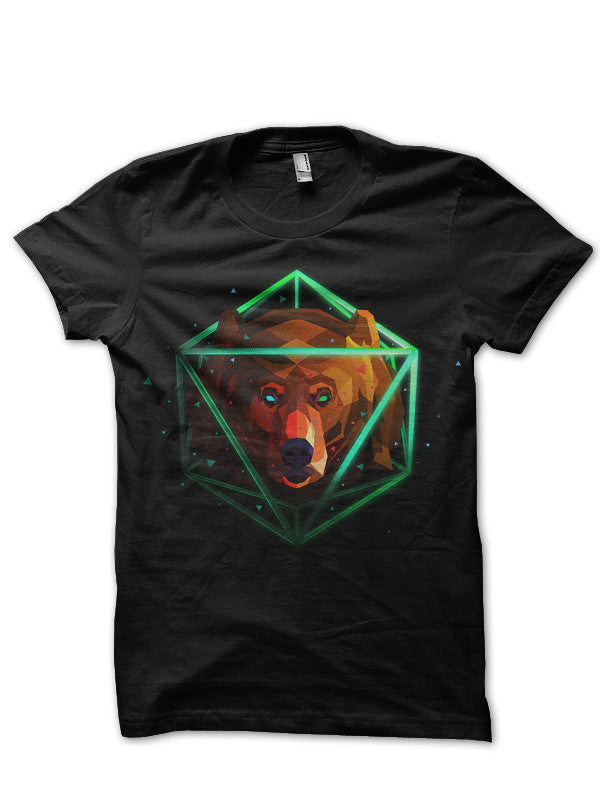Caged Bear Abstract Black T-Shirt Hoodie, Sweatshirt | CoreVibeTees.com