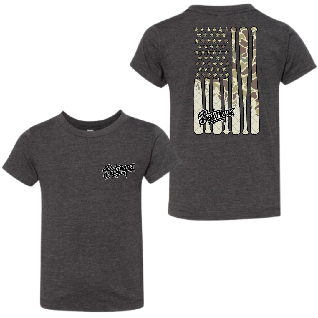BatWrapz "Camo Baseball Ice Cream Flag" Toddler T-Shirt - Gray Hoodie, Sweatshirt | CoreVibeTees.com