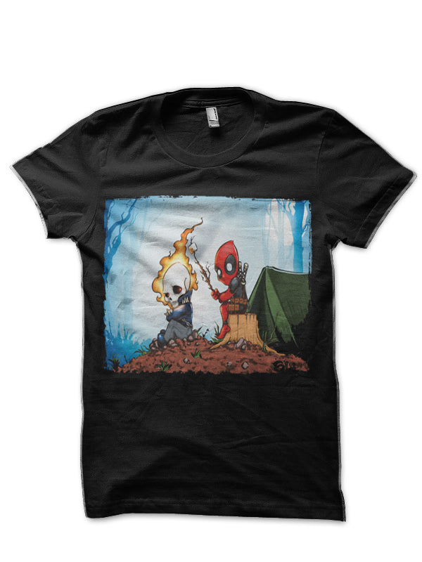 Deadpool Camping Black T-Shirt Hoodie, Sweatshirt | CoreVibeTees.com