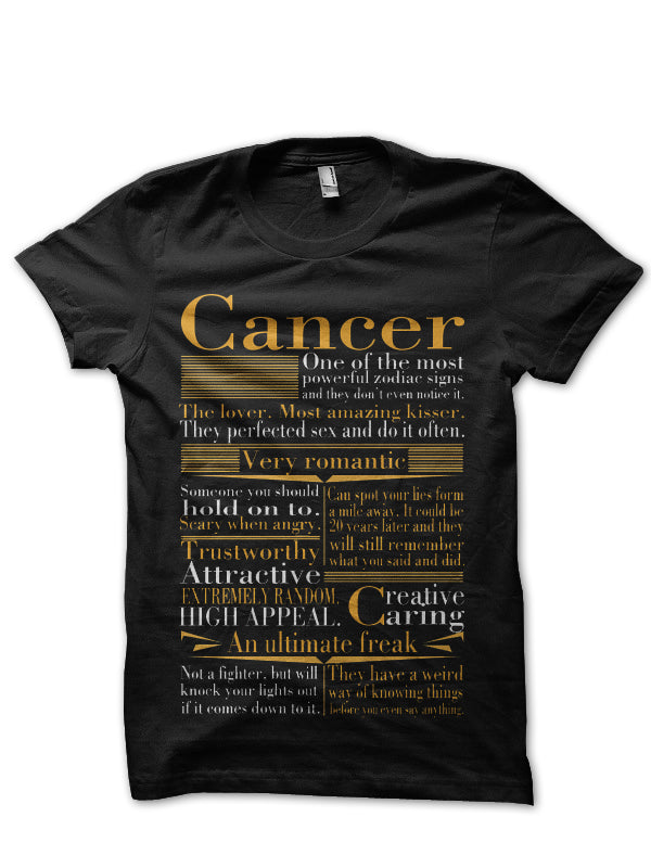 Cancer Black T-Shirt Hoodie, Sweatshirt | CoreVibeTees.com