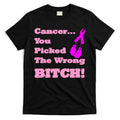 Cancer You Picked The Wrong Bitch Breast Cancer T-Shirt Hoodie, Sweatshirt | CoreVibeTees.com