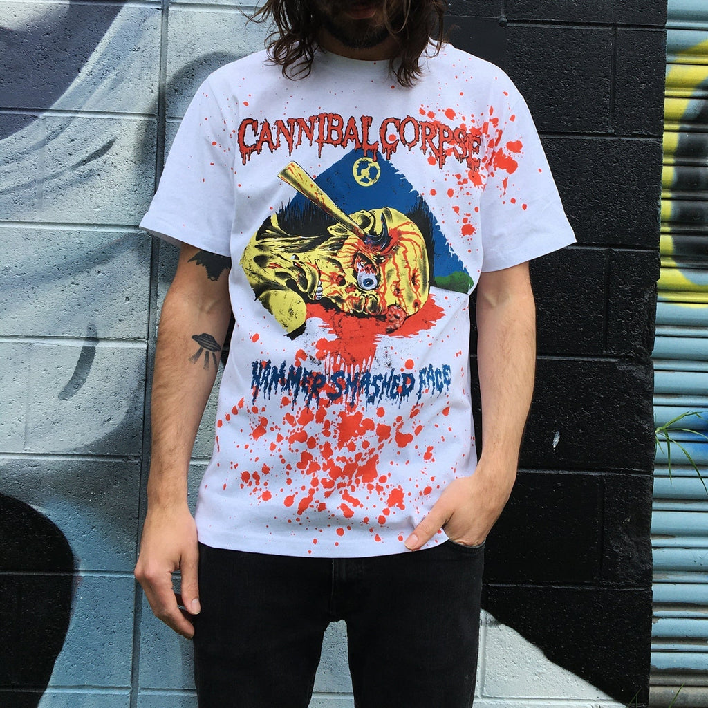 Hammer Smashed Face T-Shirt (Blood Dye) Hoodie, Sweatshirt | CoreVibeTees.com (Image 2)