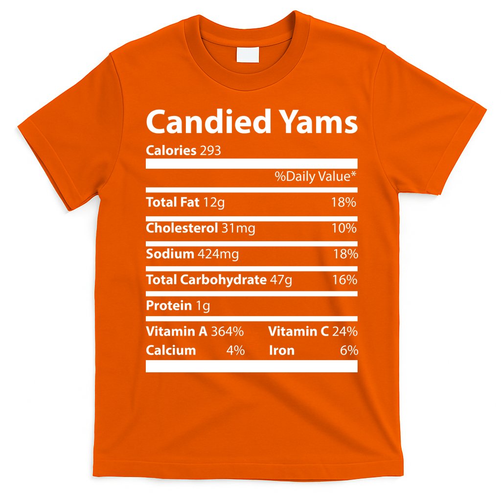 Candied Yams Nutritional Facts Funny Thanksgiving T-Shirt Hoodie, Sweatshirt | CoreVibeTees.com