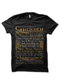 Capricorn Black T-Shirt Hoodie, Sweatshirt | CoreVibeTees.com