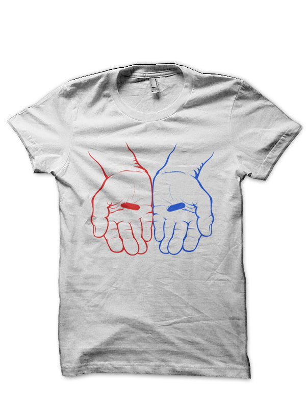 Red Pill or Blue Pill? The Matix White T-Shirt Hoodie, Sweatshirt | CoreVibeTees.com