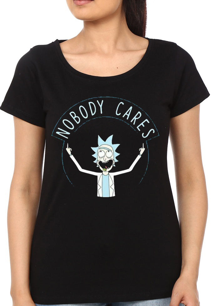 Nobody Cares Girls Black T-Shirt Hoodie, Sweatshirt | CoreVibeTees.com