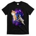 Cat And Pug In Space T-Shirt Hoodie, Sweatshirt | CoreVibeTees.com