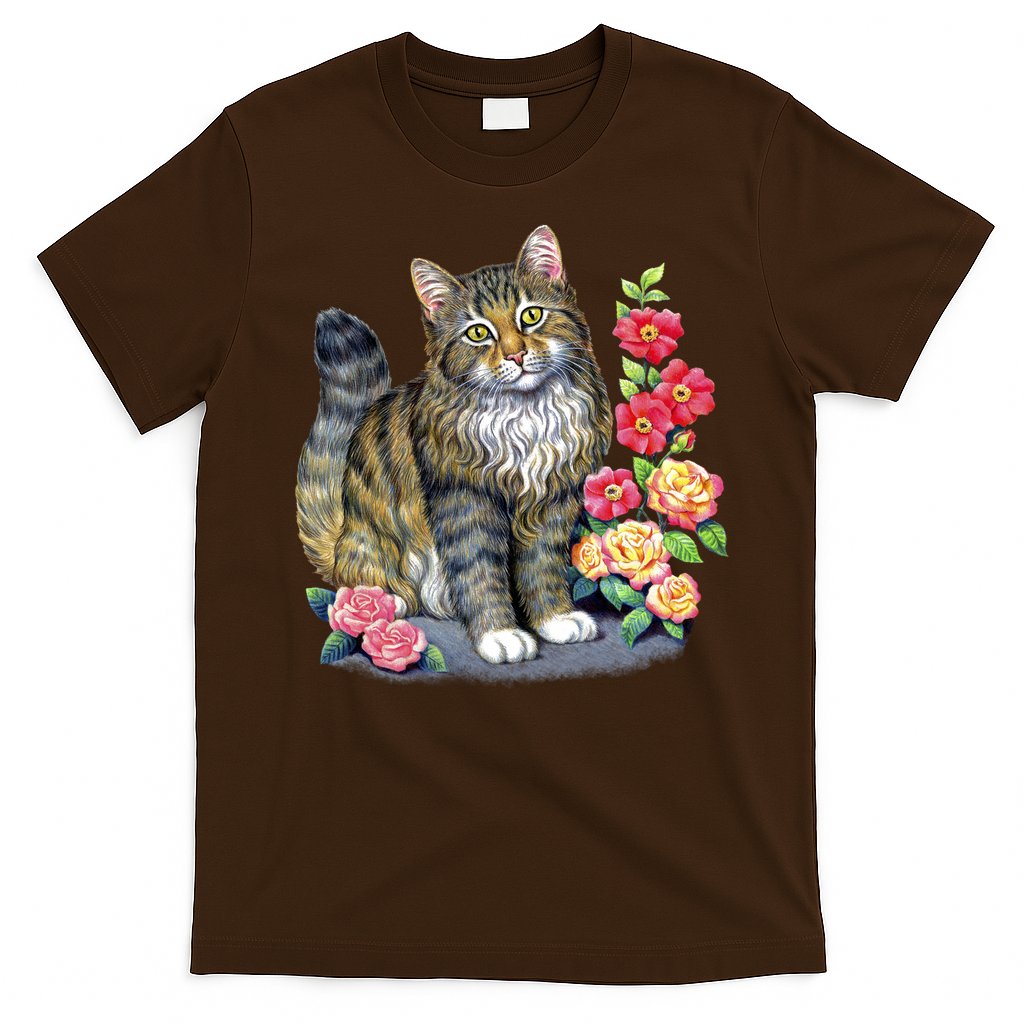 Cat and Roses T-Shirt Hoodie, Sweatshirt | CoreVibeTees.com
