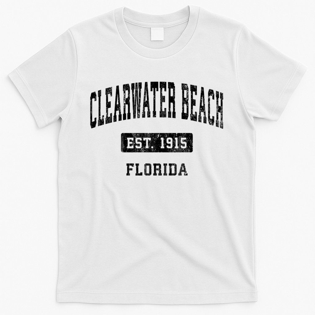 Clearwater Beach Florida Fl Vintage Sports Established T-Shirt Hoodie, Sweatshirt | CoreVibeTees.com